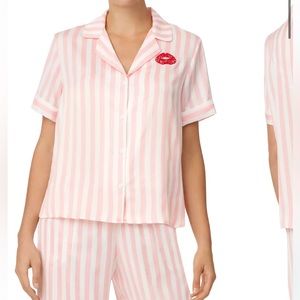 NWT Shady Lady Notch Collar Button-Up Shirt